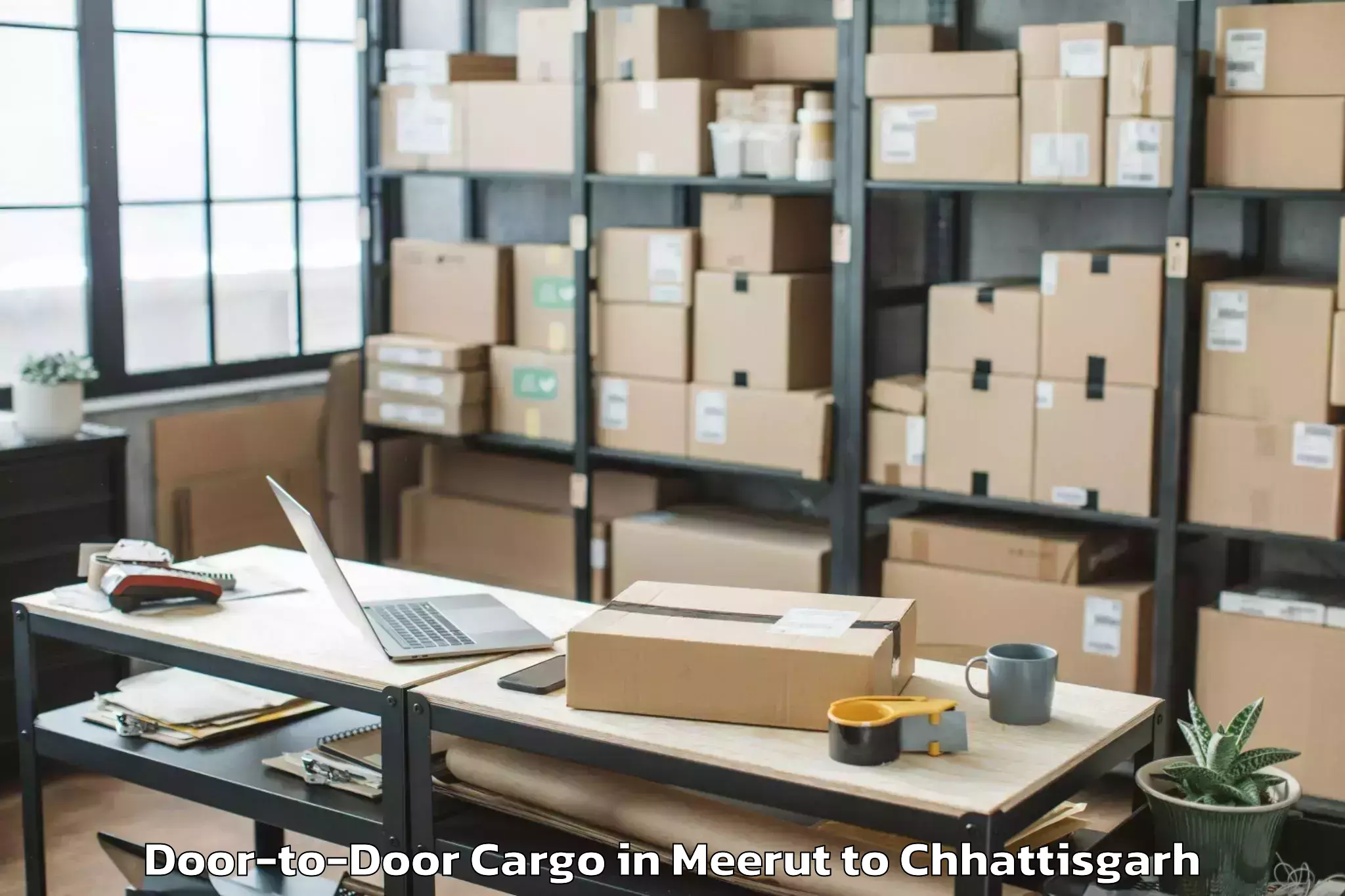 Reliable Meerut to Chirmiri Door To Door Cargo